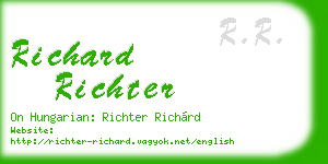 richard richter business card